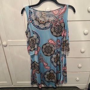 Paisley Cold Shoulder Dress